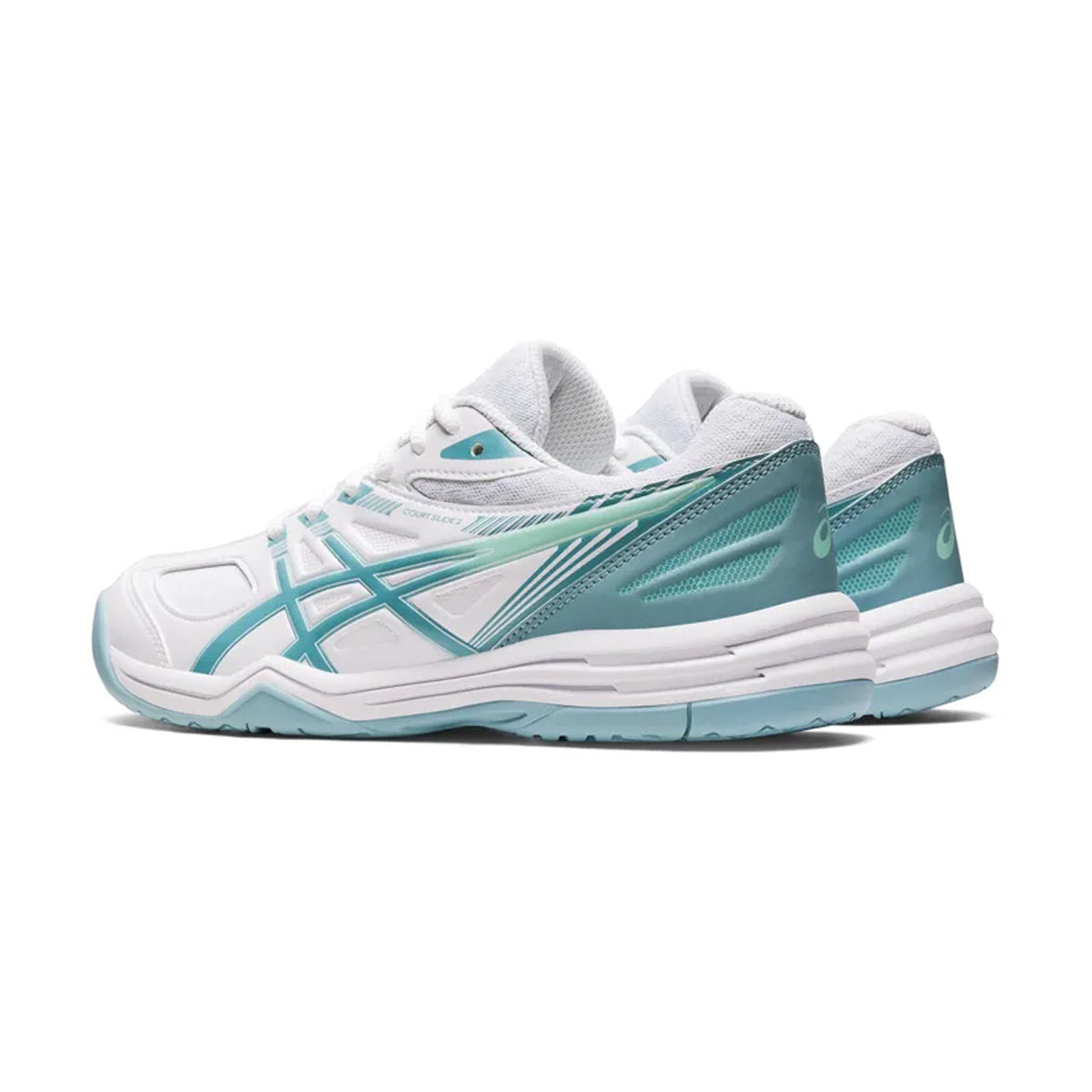 Asics Court Slide 2 Court Shoes (White/Smoke Blue)