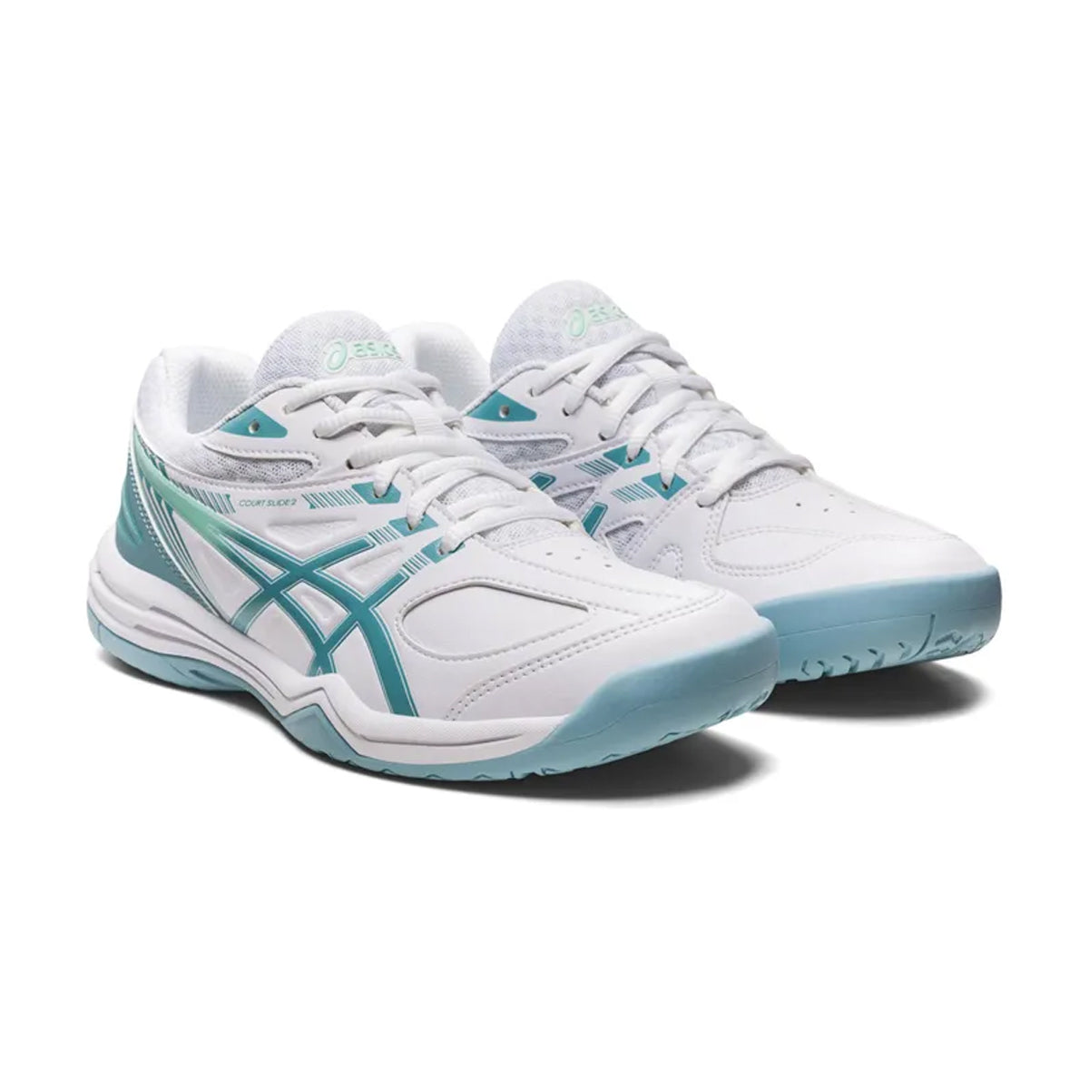 Asics Court Slide 2 Court Shoes (White/Smoke Blue)