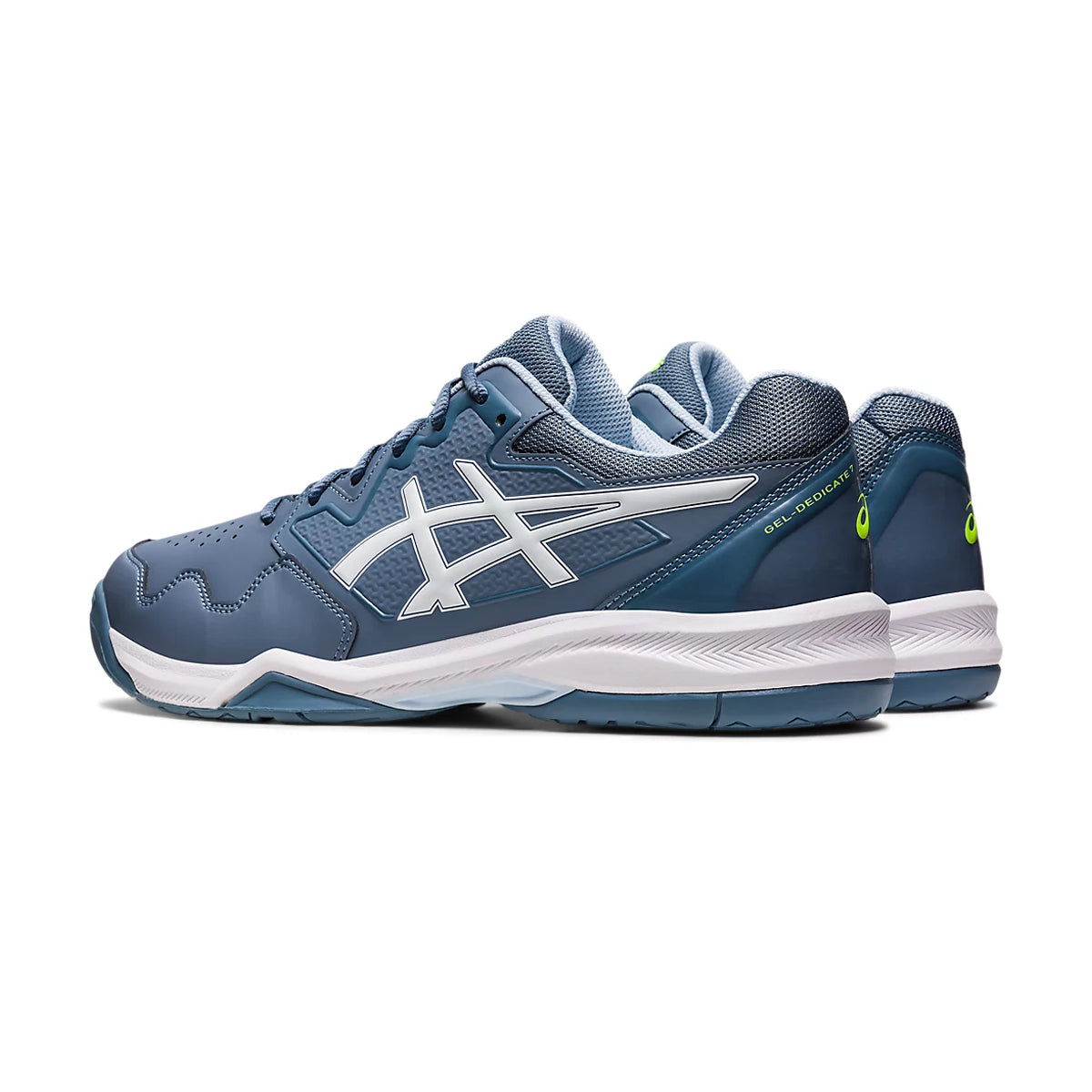 Asics Gel Dedicate 7 Court Shoes (Steel Blue/White)