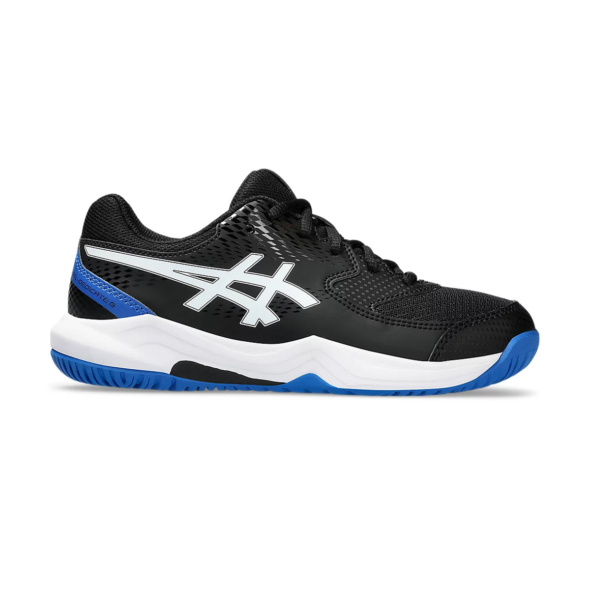 Asics Gel Dedicate 8 GS Court Shoes for Kids (Black/Tuna Blue)