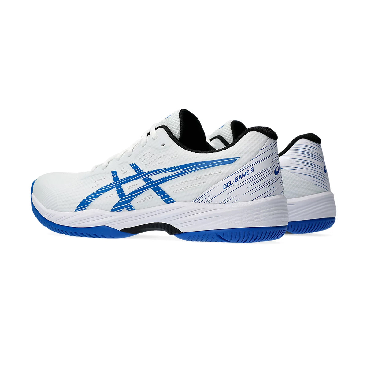 Asics Gel Game 9 Court Shoes (White/Tune Blue)