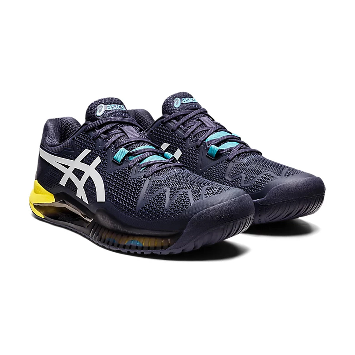 Asics Gel Resolution 8 Court Shoes (Indigo Fog/White)