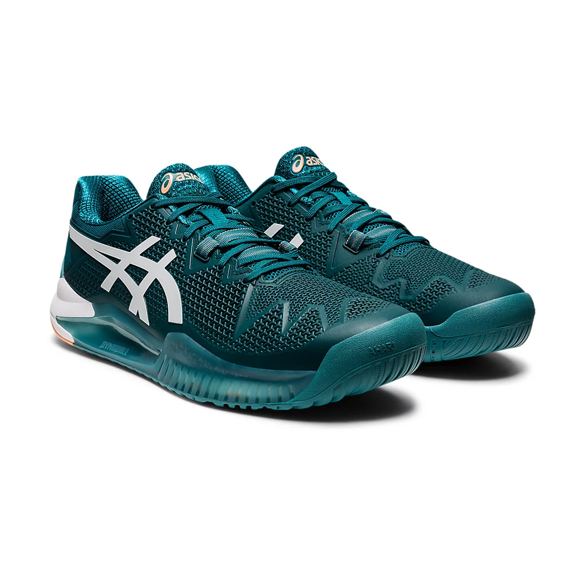 Asics Gel Resolution 8 Court Shoes (Velvet Pine/White)