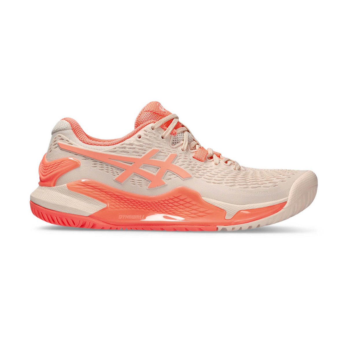 Asics Gel Resolution 9 Court Shoes (Pearl Pink/Sun Coral)