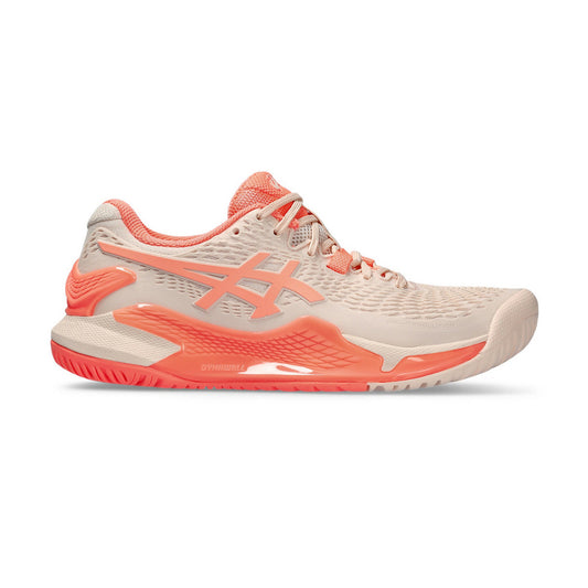 Asics Gel Resolution 9 Court Shoes (Pearl Pink/Sun Coral)