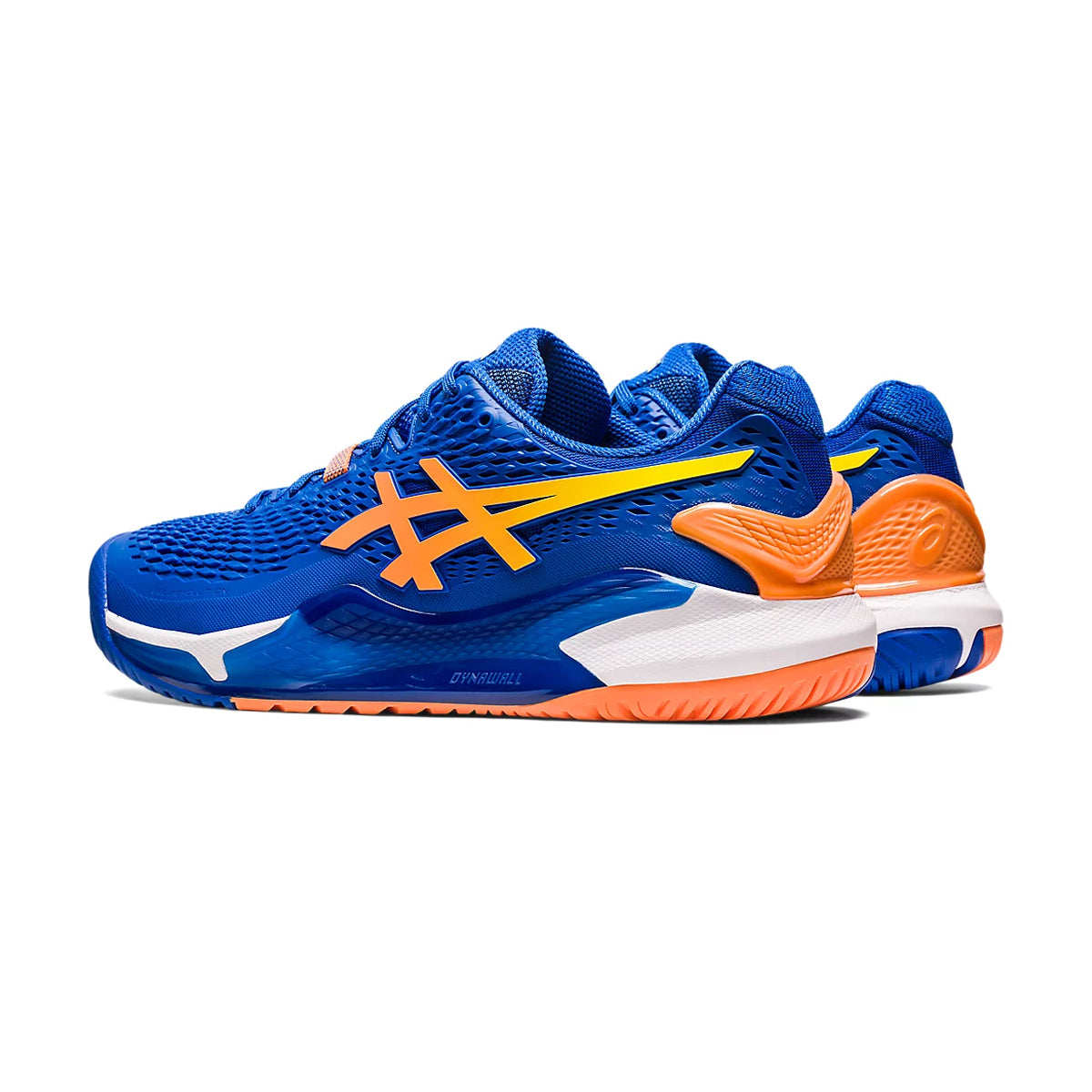 Asics Gel Resolution 9 Court Shoes (Tuna Blue/Sun Peach)