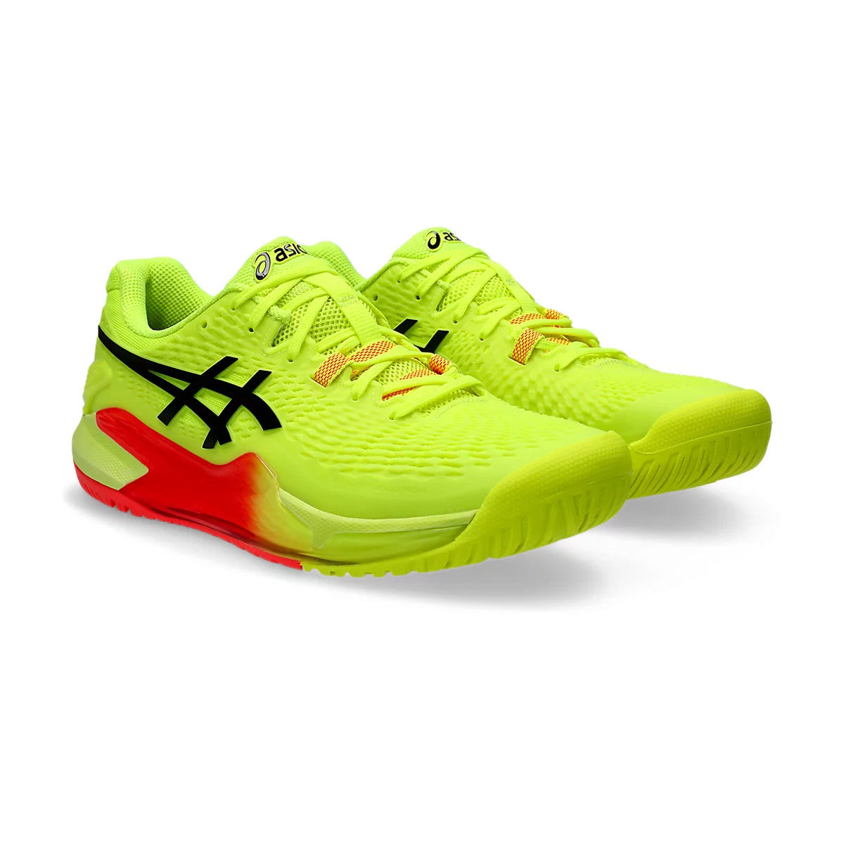 Asics Gel Resolution 9 Court Shoes Paris (Safety Yellow/Black)