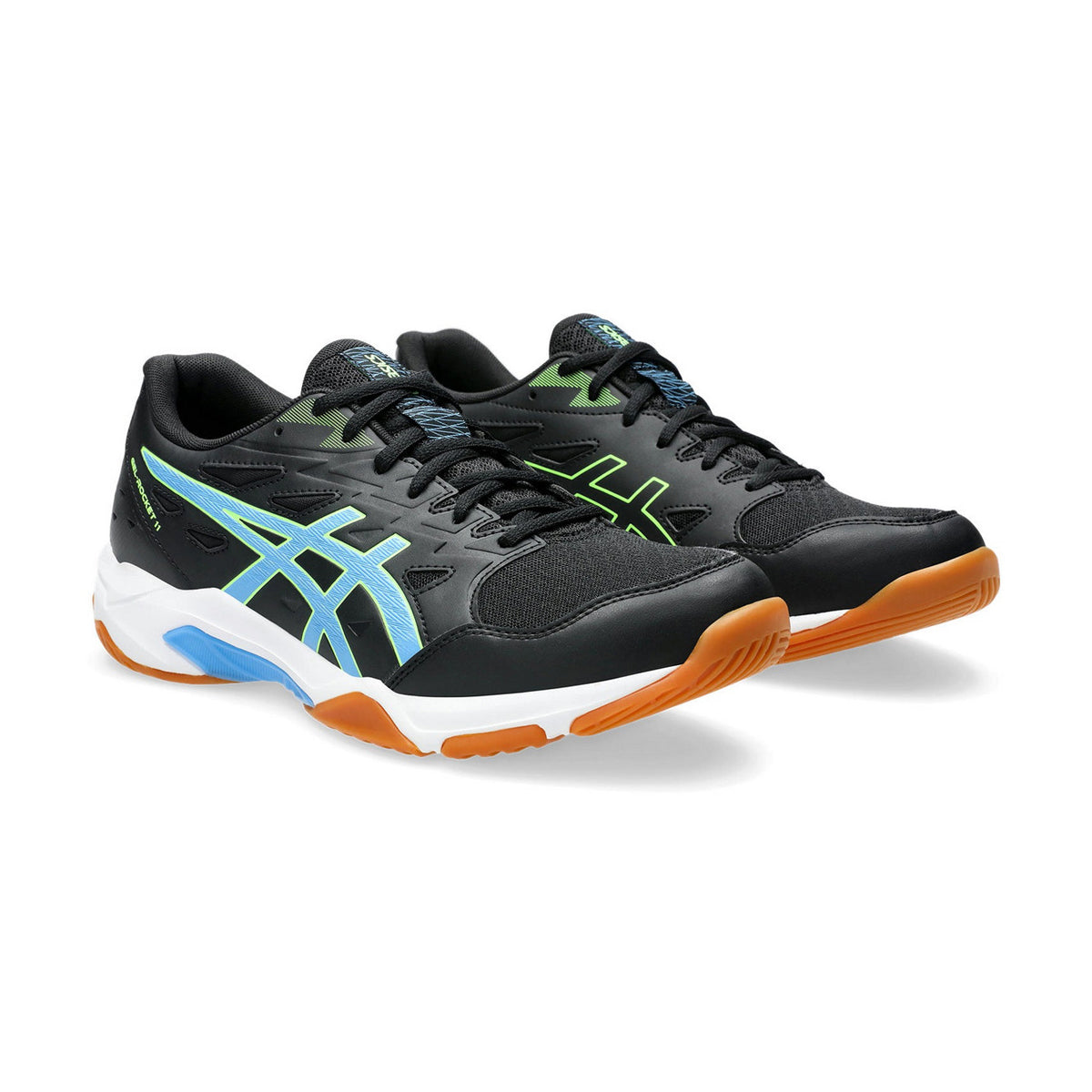 Asics Gel Rocket 11 Court Shoes (Black/Waterscape)