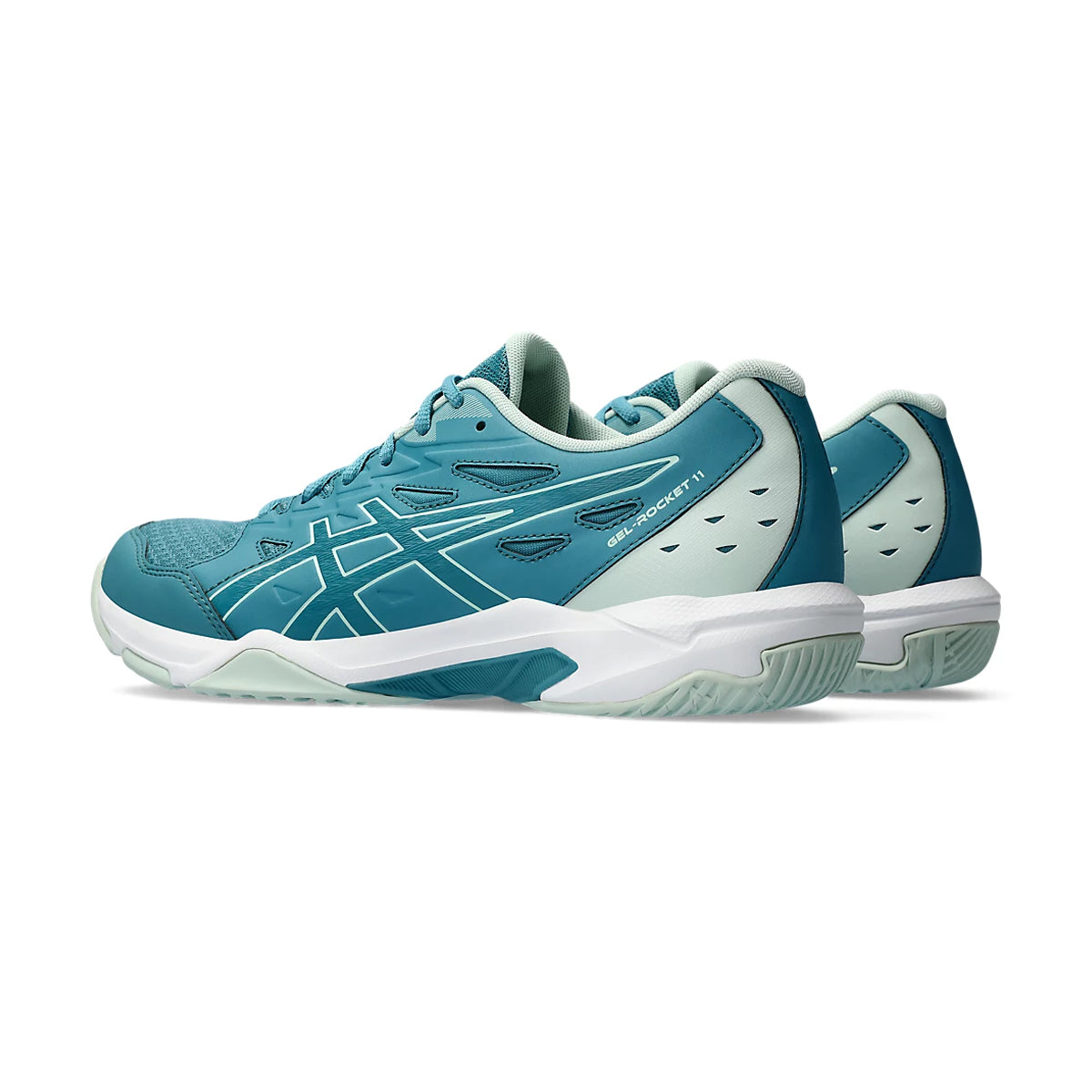 Asics Gel Rocket 11 Court Shoes (Blue Teal/Pale Mint)