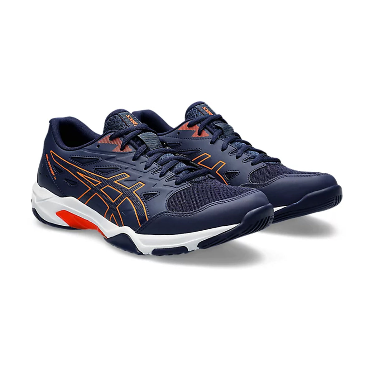 Asics Gel Rocket 11 Court Shoes (Peacoat/Shocking Orange)