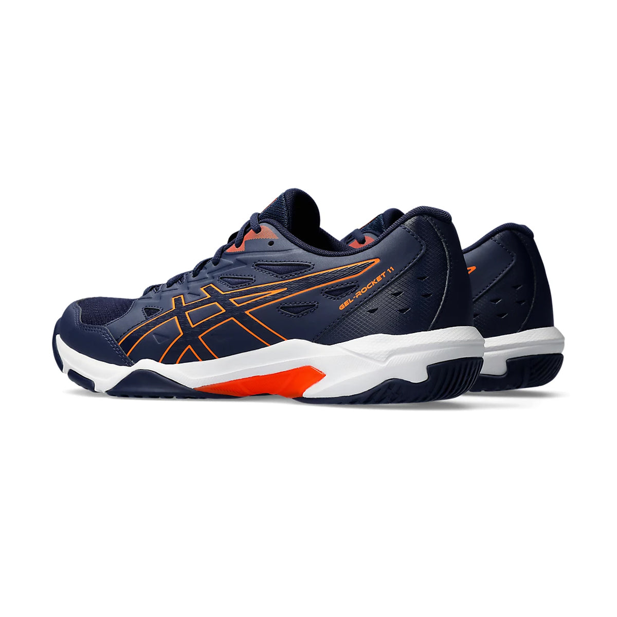 Asics Gel Rocket 11 Court Shoes (Peacoat/Shocking Orange)