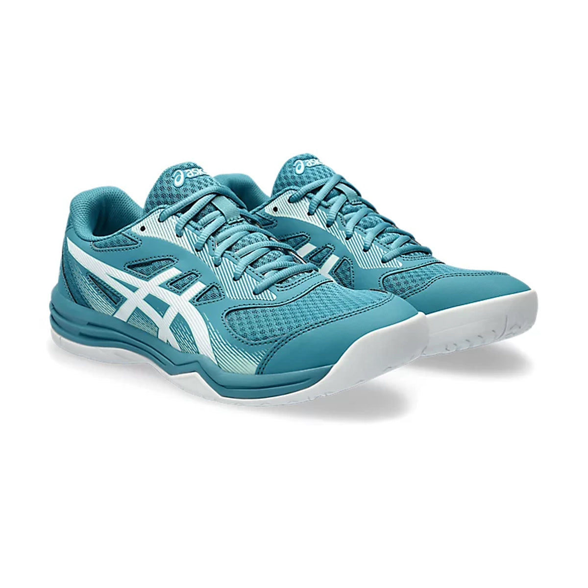 Asics Upcourt 5 Court Shoes (Blue Teal/White)