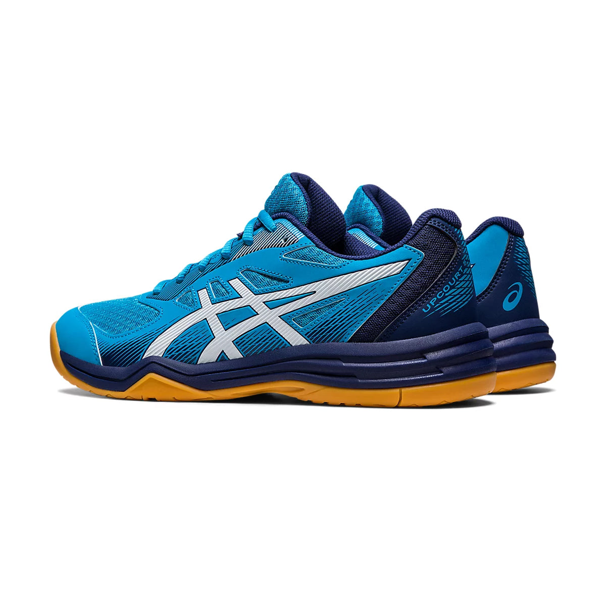 Asics Upcourt 5 Court Shoes (Island Blue/White)