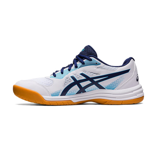 Asics Upcourt 5 Court Shoes (White/Blue Indigo)