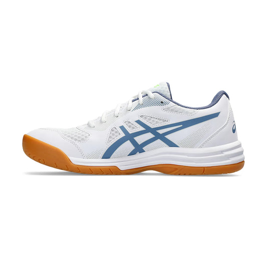 Asics Upcourt 5 Court Shoes (White/Denim Blue)