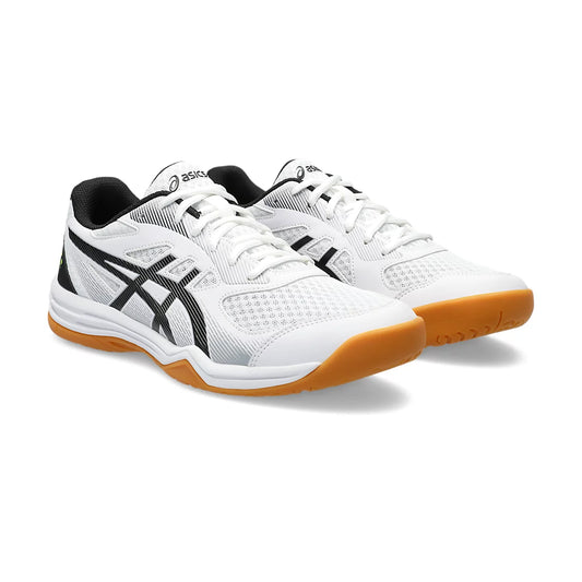 Asics Upcourt 5 Court Shoes (White/Safety Yellow)