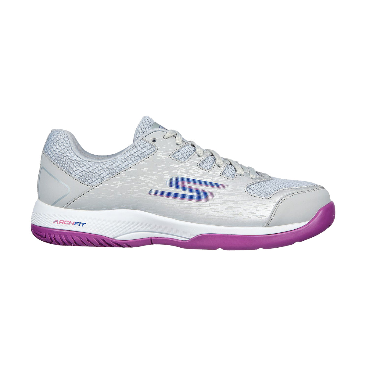 Skechers Viper Court Pickleball Shoes for Women (Gray/Purple)